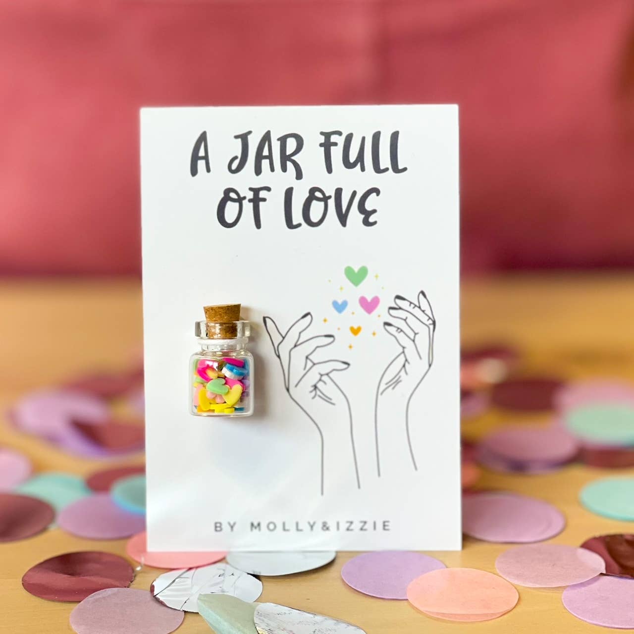 Jar Full Of Love - Yellow, Blue, Pink, Purple, Green