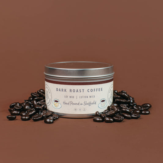 Dark Roast Coffee Large Tin | Scented Candle | Soy Wax