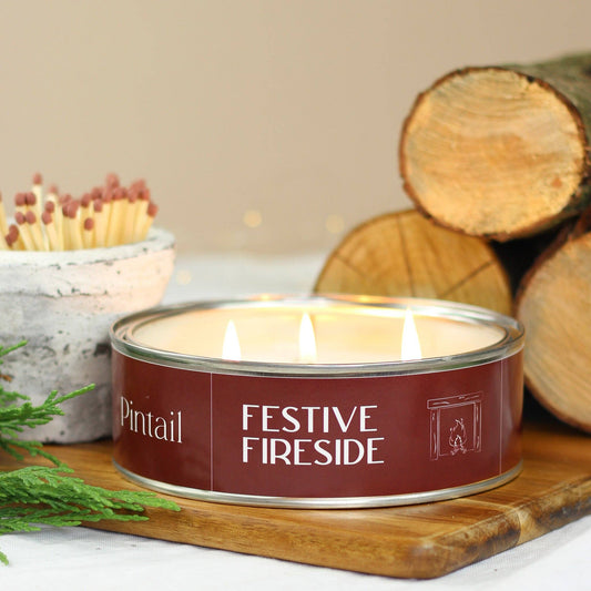 SALE - Festive Fireside Triple Wick Candle I Christmas