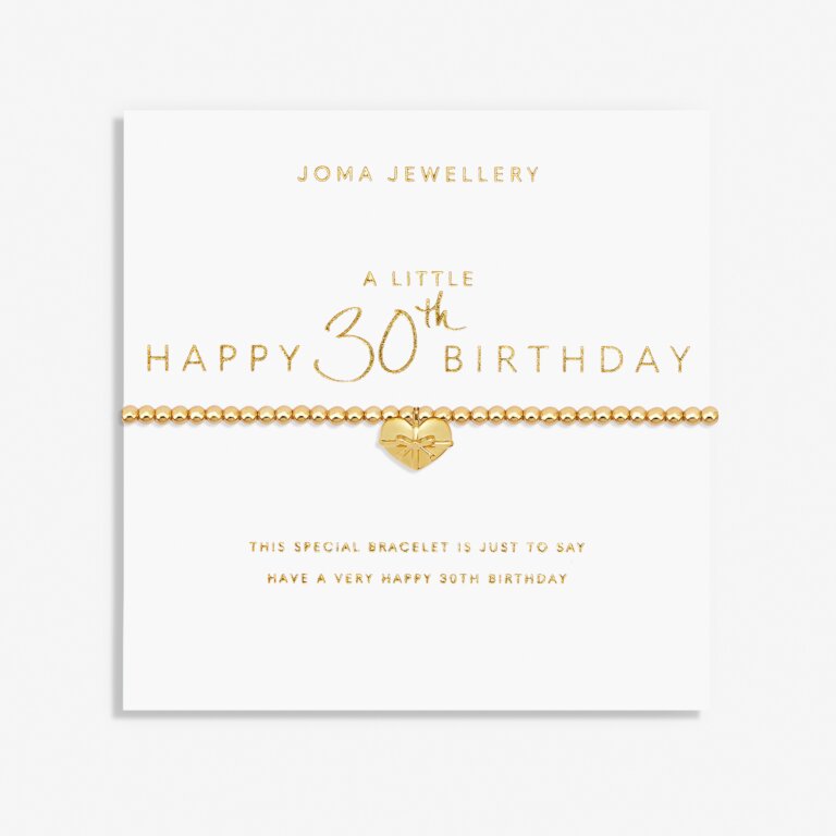 A Little 'Happy 30th Birthday' Bracelet In Gold Plating