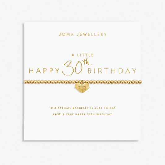 A Little 'Happy 30th Birthday' Bracelet In Gold Plating