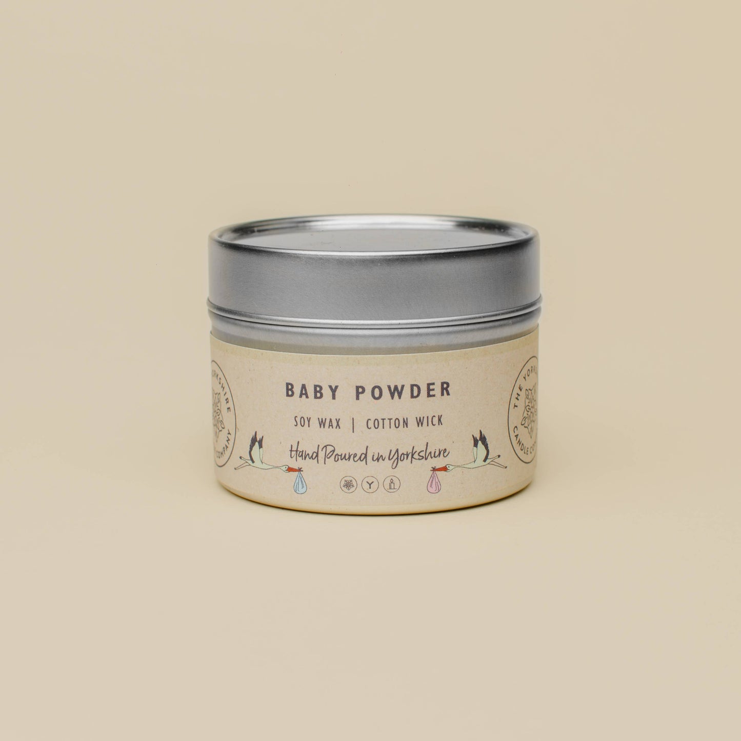 Baby Powder Small Tin | Scented Candle | Soy Wax