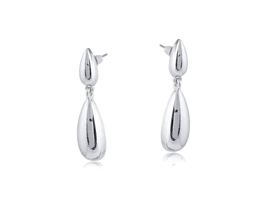 FRIDA TEARDROP DANGLE EARRINGS: SILVER