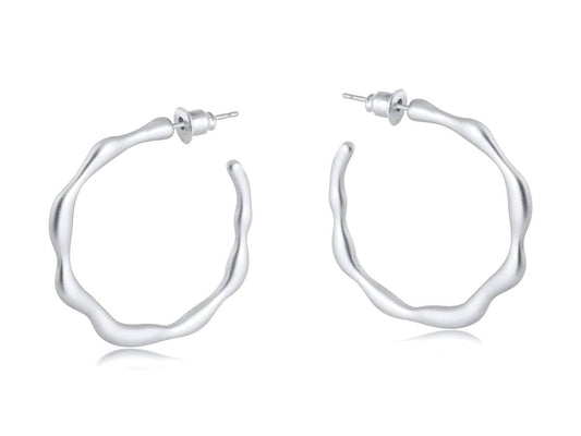 MARTINA BRANCH   HOOP EARRINGS: SILVER