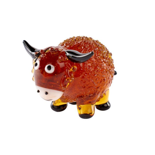 Glass Highland Cow Ornament