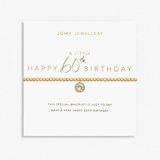 A Little 'Happy 60th Birthday' Bracelet In Gold Plating - 7585