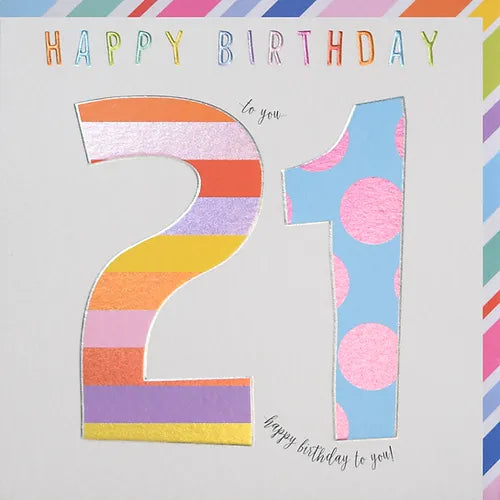 Wendy Jones-Blackett - 21st Birthday Card RD108