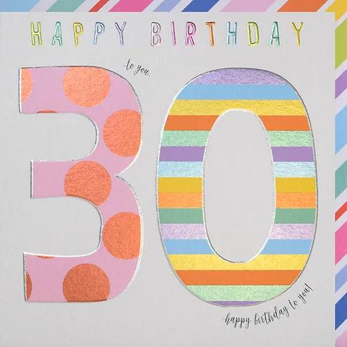 Wendy Jones-Blackett - 30th Birthday Card RD109