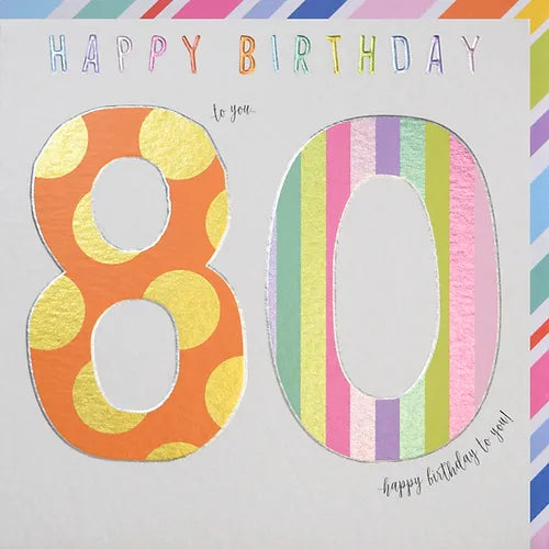 Wendy Jones-Blackett - 80th Birthday Card RD114