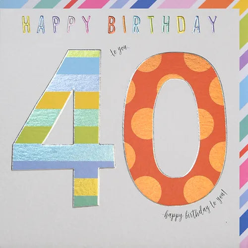 Wendy Jones-Blackett - 40th Birthday Card RD110