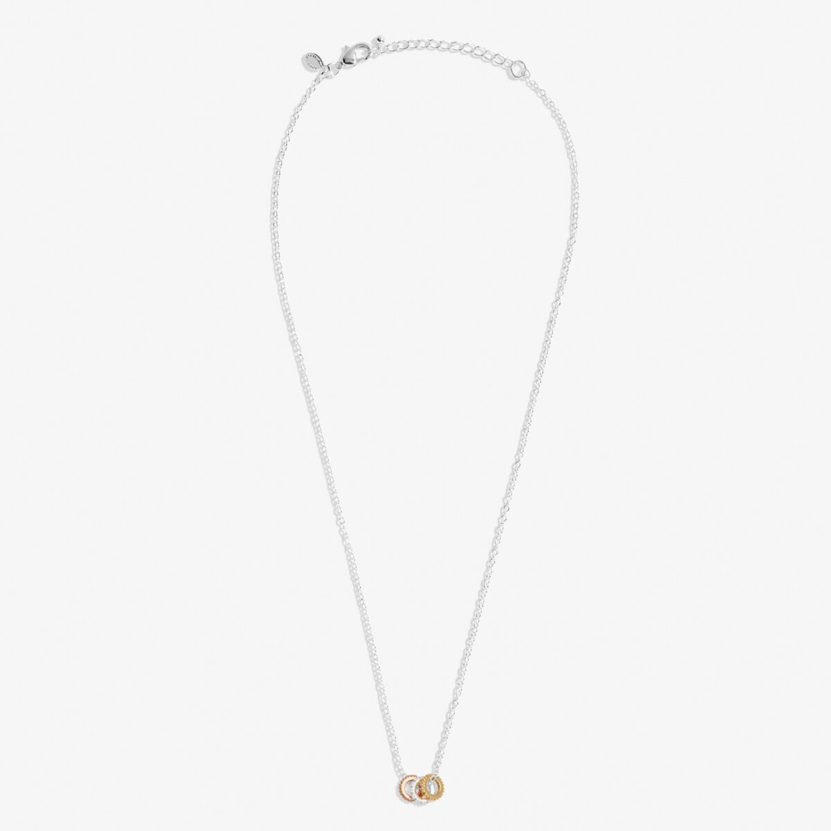 Joma Jewellery - Mini Charms Three Tone Pave Necklace