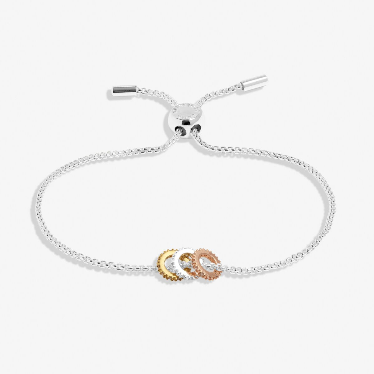 Joma Jewellery - Mini Charms Three Tone Pave Bracelet