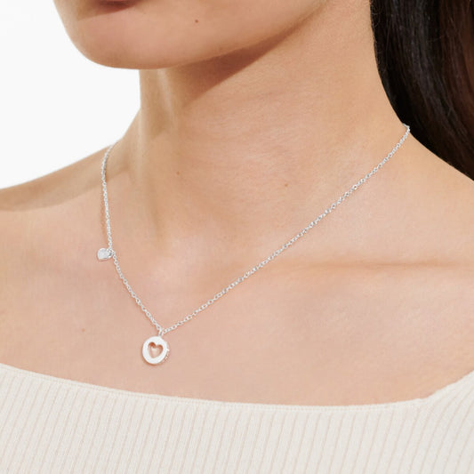 Joma Jewellery - Pave Edge Heart Necklace