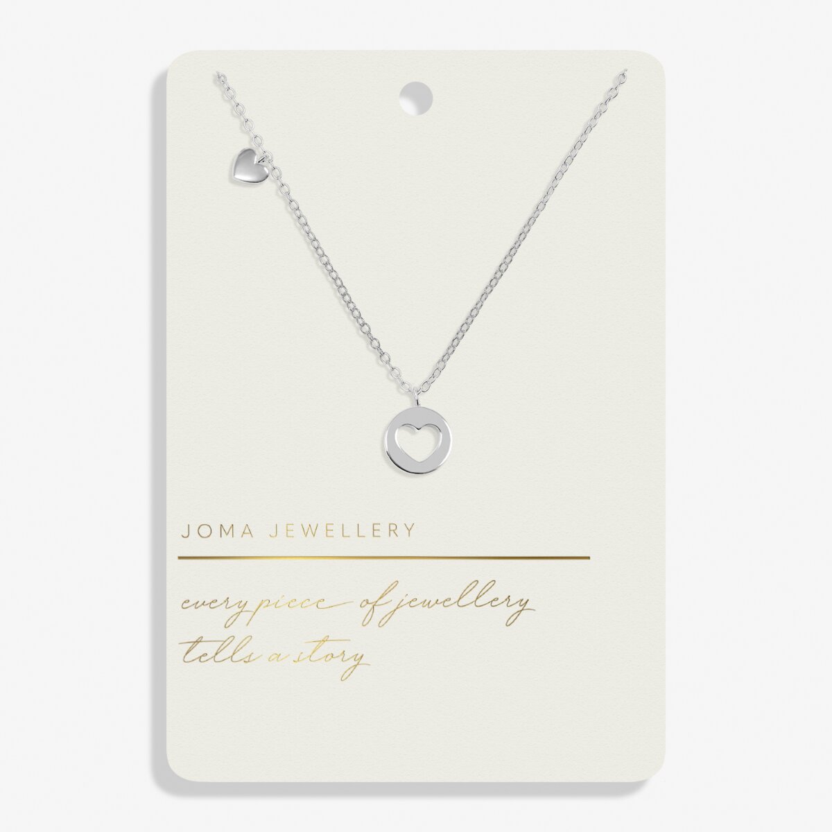 Joma Jewellery - Pave Edge Heart Necklace