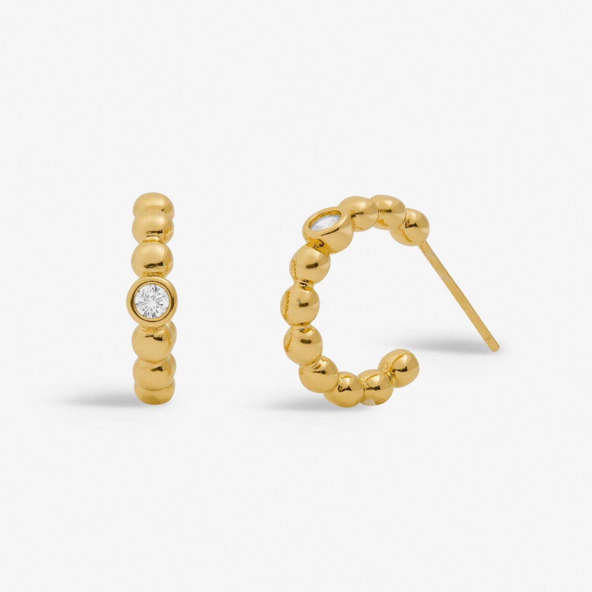 Joma Jewellery - Beaded Hoop earrings gold