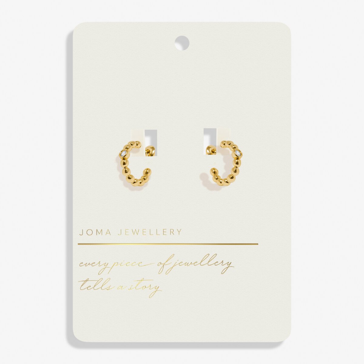 Joma Jewellery - Beaded Hoop earrings gold