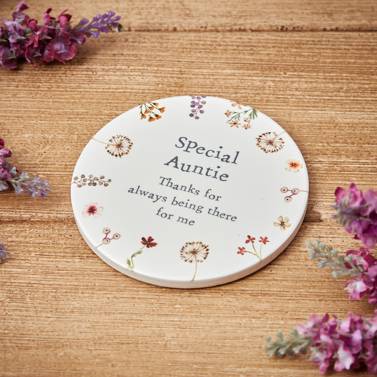 Langs - Floral Auntie Round Coaster