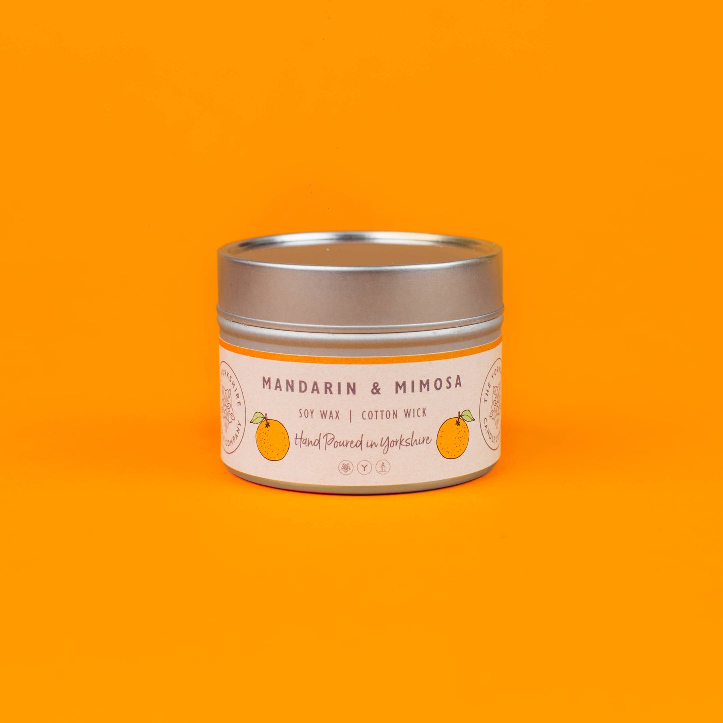 Mandarin & Mimosa Small Tin | Scented Candle | Soy Wax