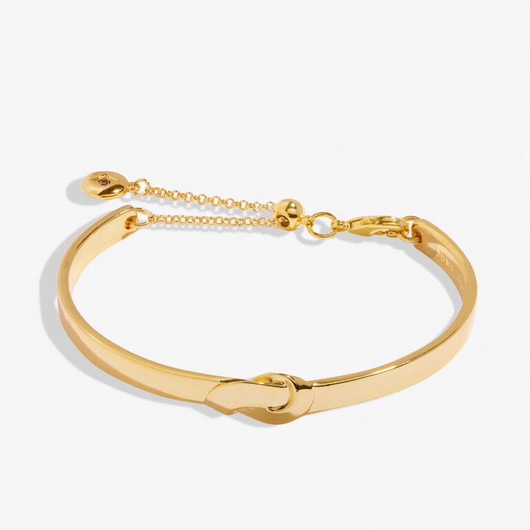 Joma Jewellery - Knot Bangle Bracelet Bar In Gold Plating