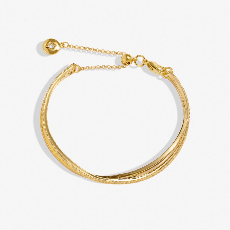 Joma Jewellery - Crossover Bangle Bracelet Bar In Gold Plating