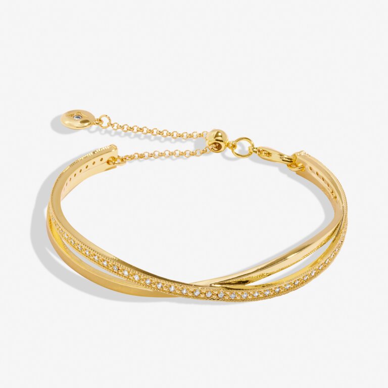 Joma Jewellery - Crossover Bangle Bracelet Bar In Gold Plating