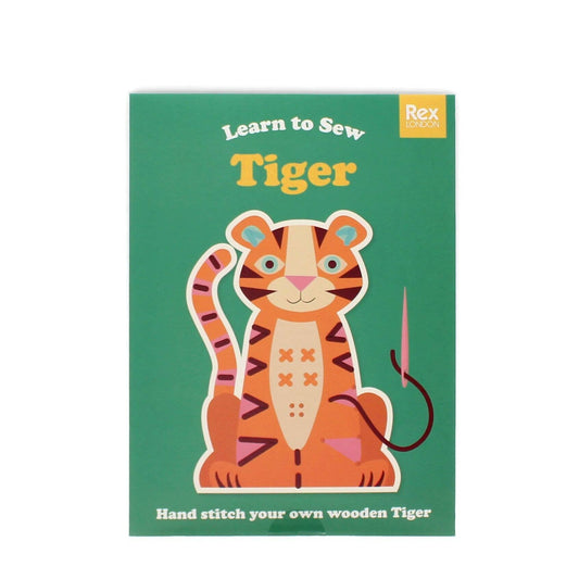 Learn To Sew Wooden Hand-Stitch Set - Tiger