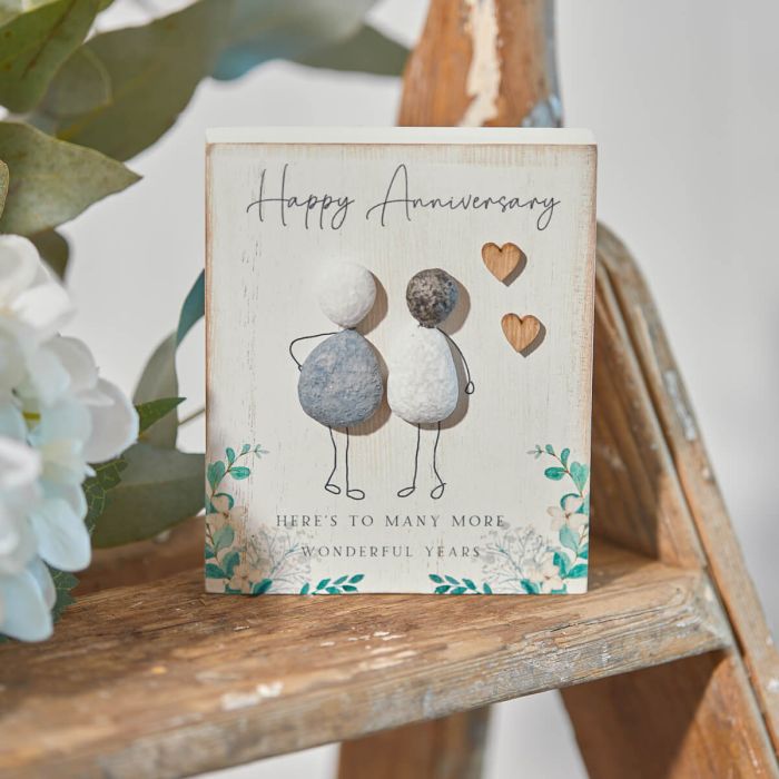 Langs - Wedding anniversary pebble block