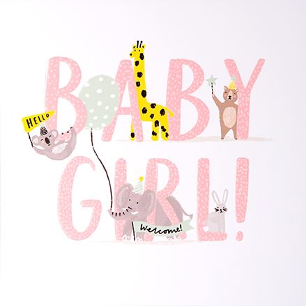 Paperlink - Baby Girl Card - ODB003