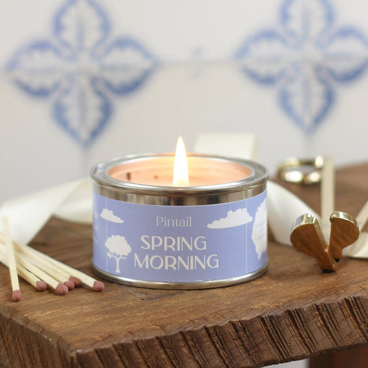 Spring Morning Paint Pot Candles in Tins | Small Candles