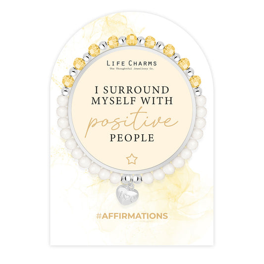 LIFE CHARMS AFFIRMATION BRACELET - POSITIVE PEOPLE