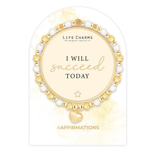 LIFE CHARMS AFFIRMATION BRACELET - I WILL SUCCEED