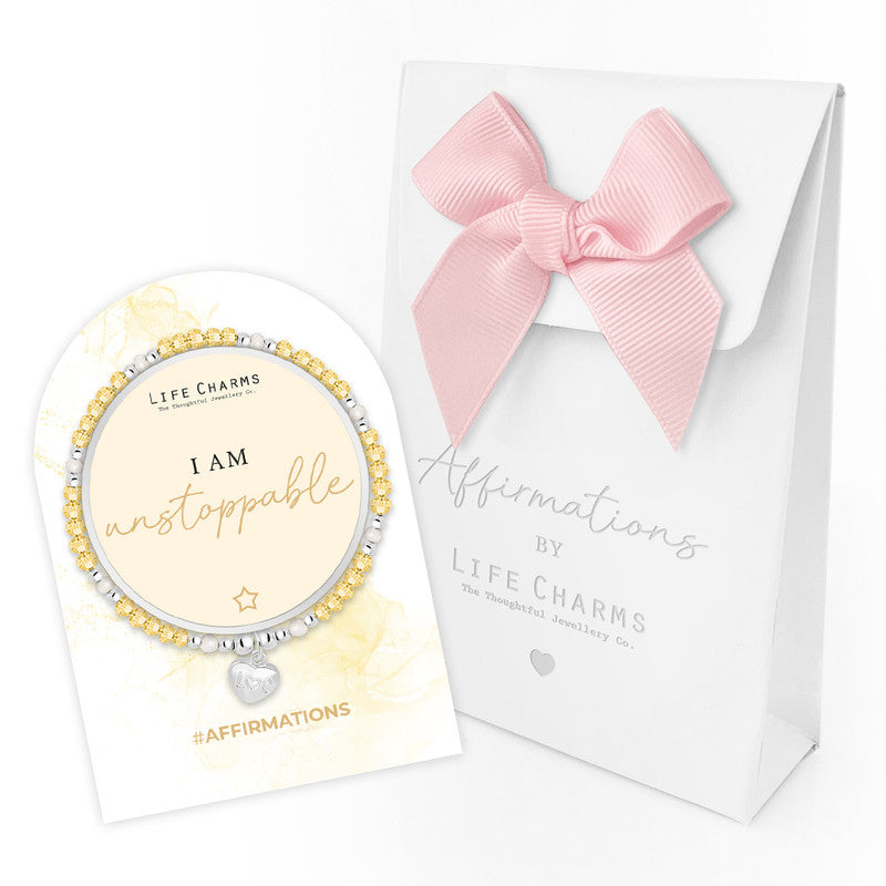 LIFE CHARMS AFFIRMATION BRACELET - I AM UNSTOPPABLE