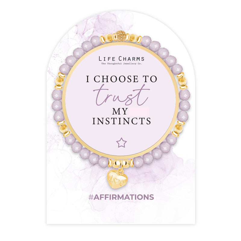 LIFE CHARMS AFFIRMATION BRACELET - TRUST MY INSTINCTS