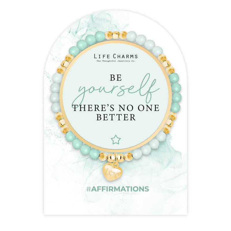 LIFE CHARMS AFFIRMATION BRACELET - BE YOURSELF