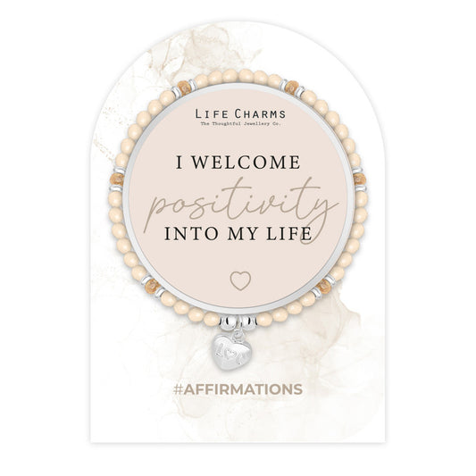 LIFE CHARMS AFFIRMATION BRACELET - POSITIVITY IN MY LIFE