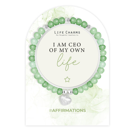 LIFE CHARMS AFFIRMATION BRACELET - I AM CEO OF MY OWN LIFE