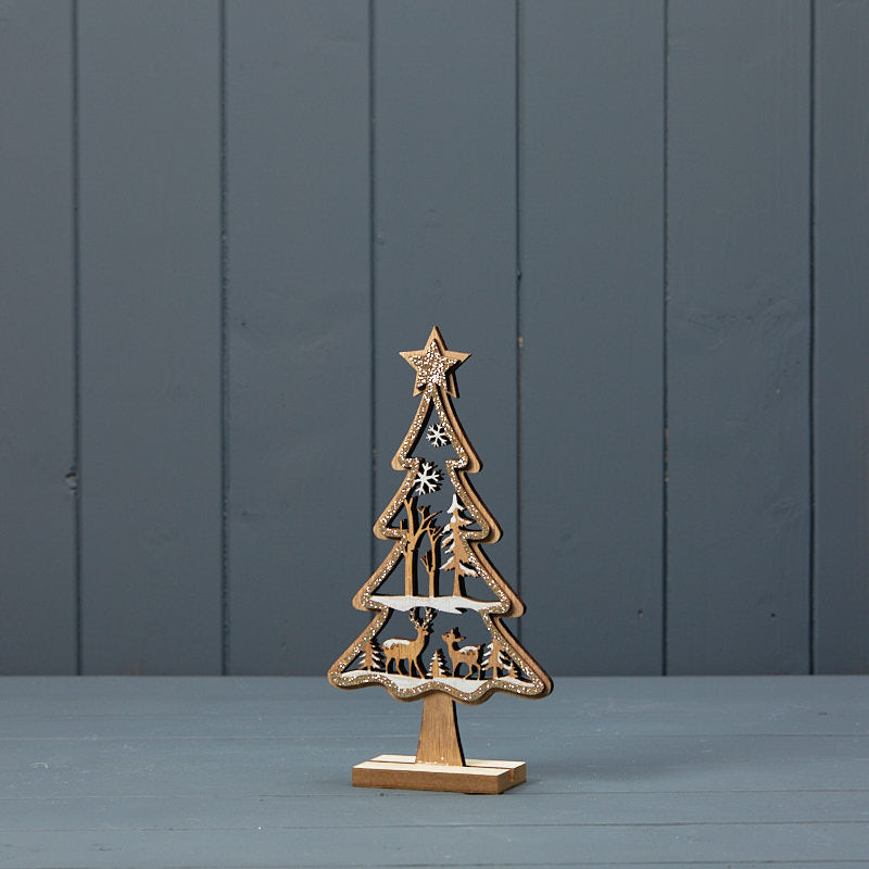 Wooden Glittery Tree - Large