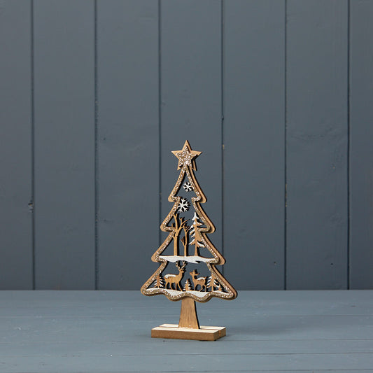 Wooden Glittery Tree