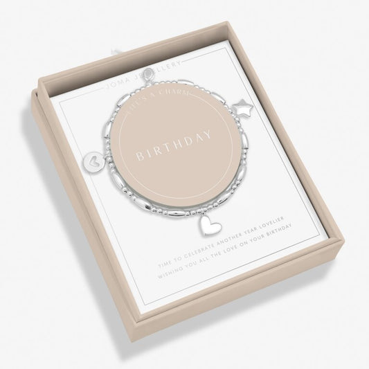 Life's A Charm 'Birthday' Bracelet In Silver Plating