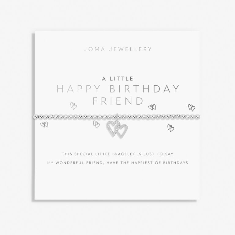 A Little 'Happy Birthday Friend' Bracelet In Silver Plating - 7409