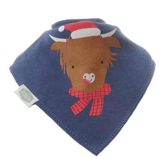 Ziggle Highland Cow Christmas Bib