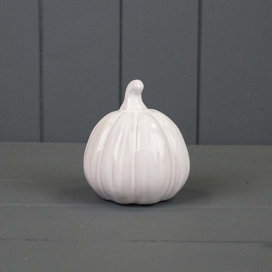 White Ceramic Pumpkin