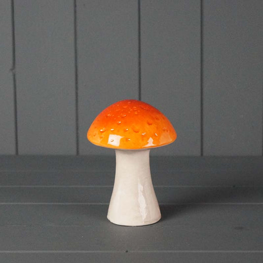 Orange Ceramic Mushroom