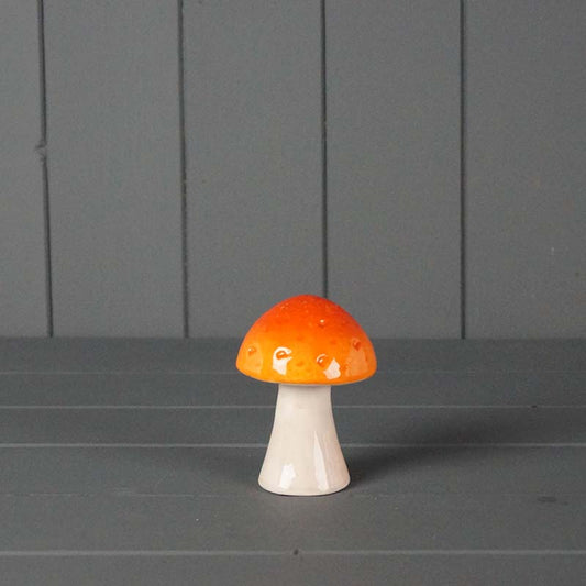 Orange Ceramic Mushroom