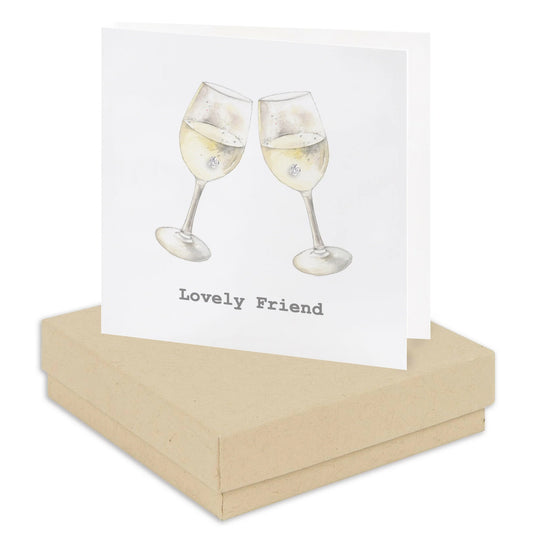 Boxed Wine Lovely Friend Earring Card