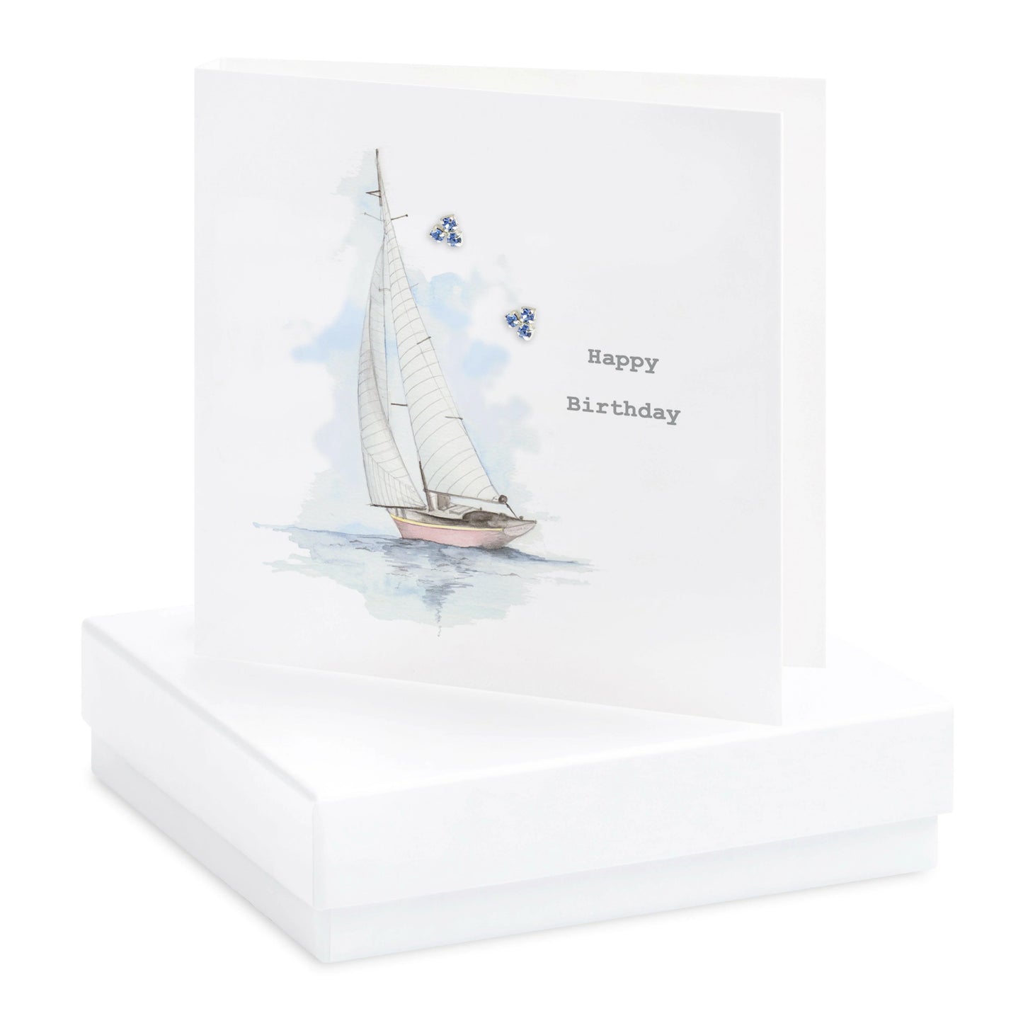 Boxed Sailing Boat Earring Card