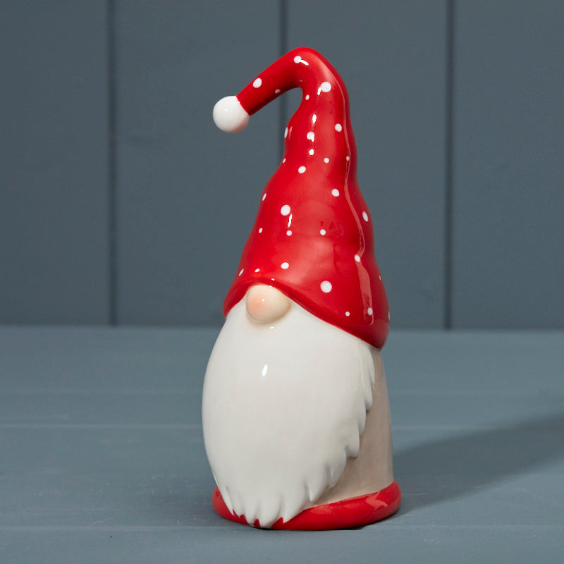 Red and White Ceramic Santa - 17cm