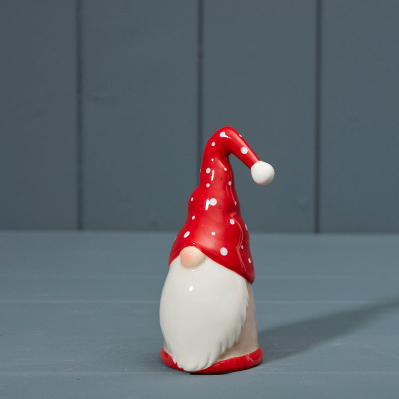 Red and White Ceramic Santa - 12cm