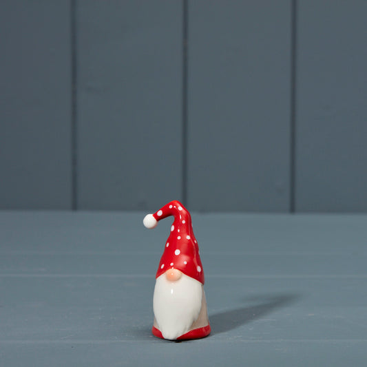 Red and White Ceramic Santa - 7.5cm