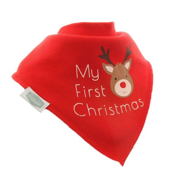 Sale - Ziggle My First Christmas Reindeer Bib